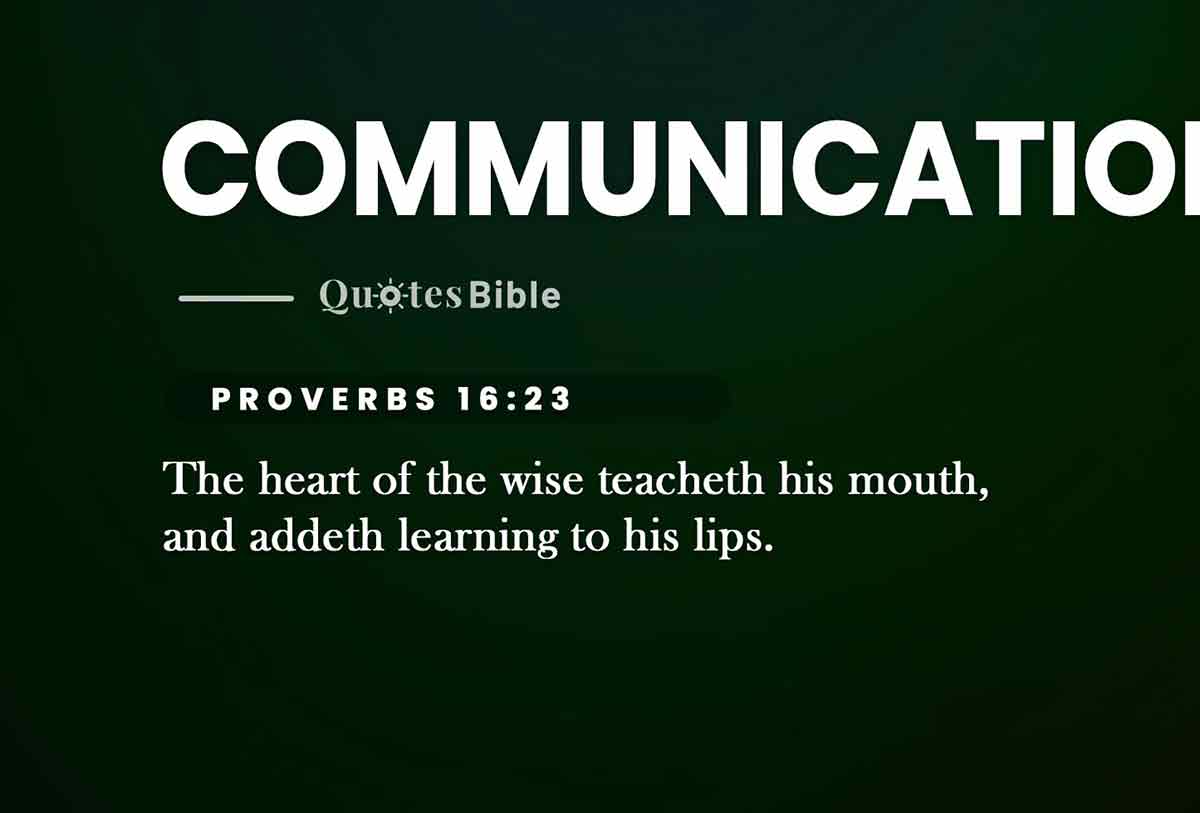 communication bible verses quote