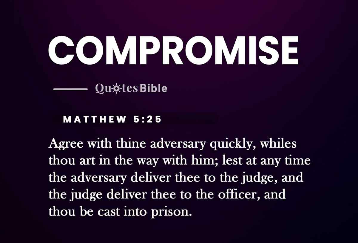 compromise bible verses quote