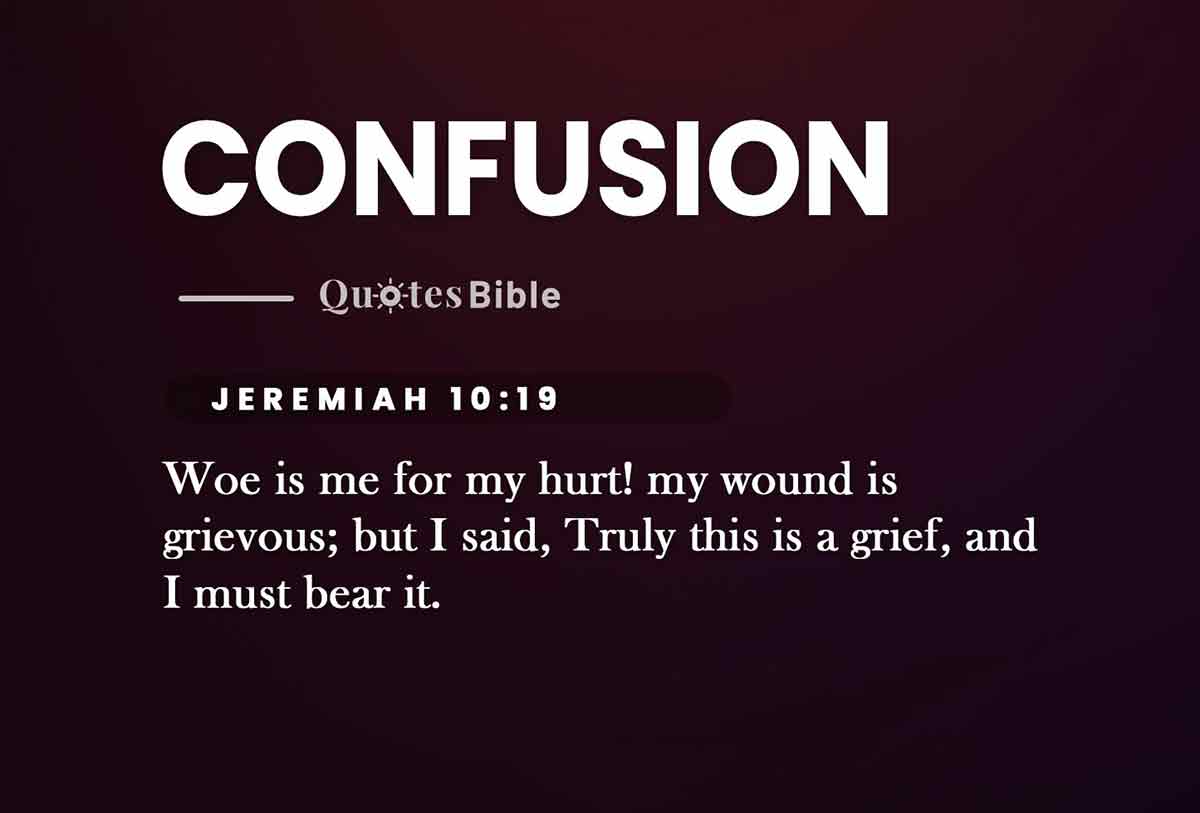 confusion bible verses quote