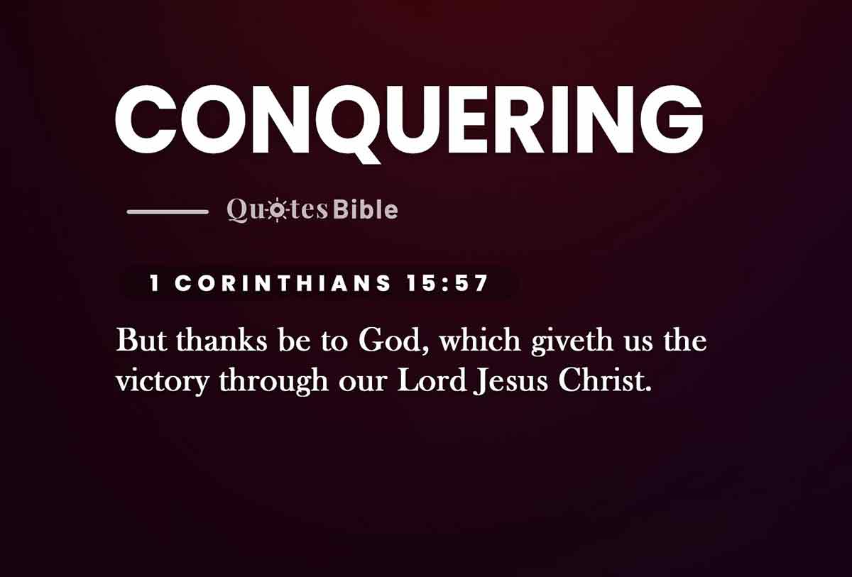 conquering bible verses quote
