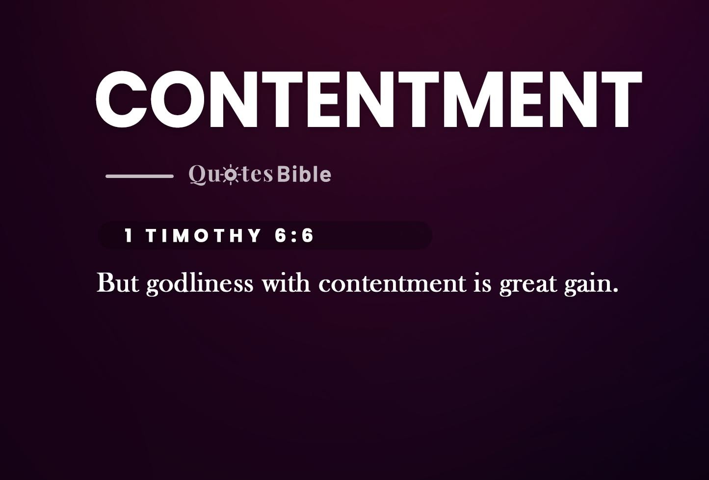 contentment bible verses quote