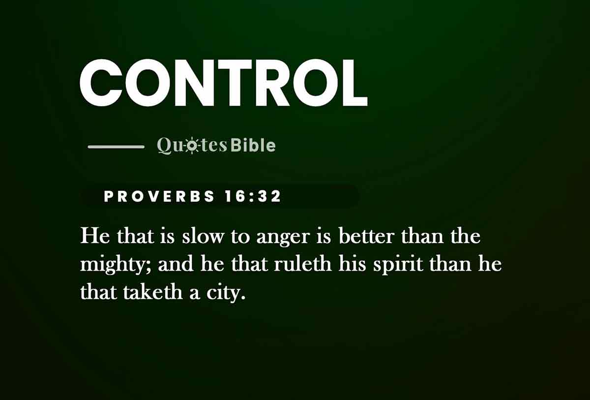 control bible verses quote