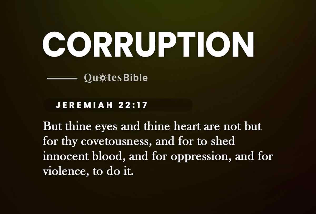 corruption bible verses quote