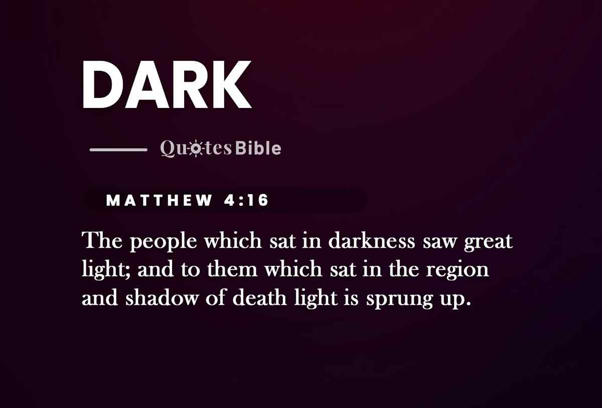 dark bible verses photo