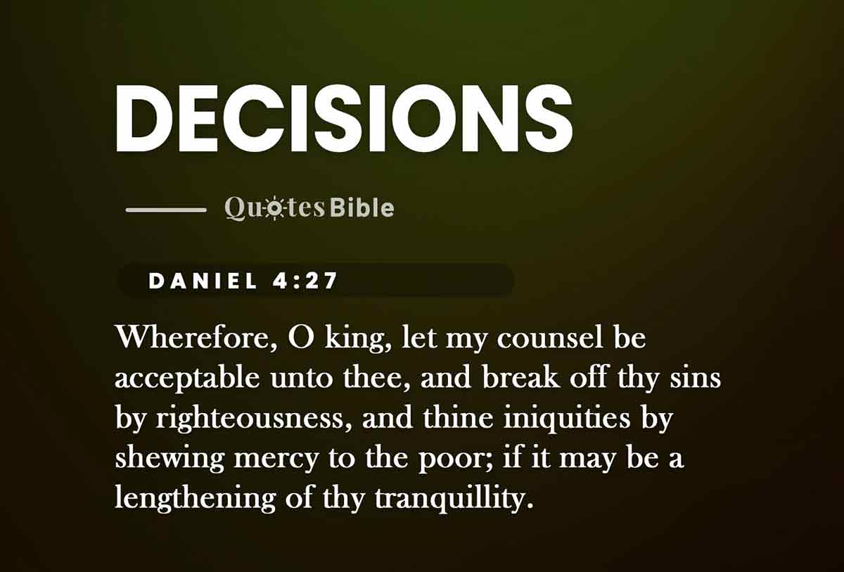 decisions bible verses quote