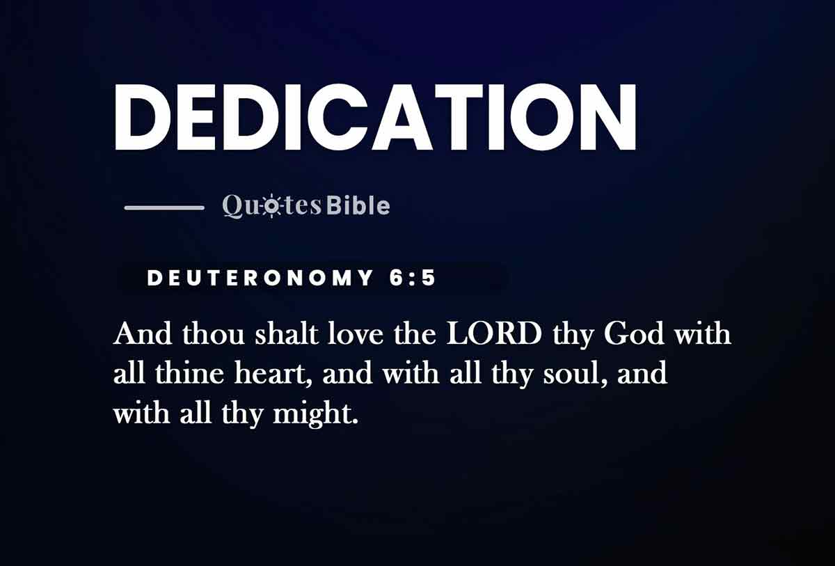 dedication bible verses quote