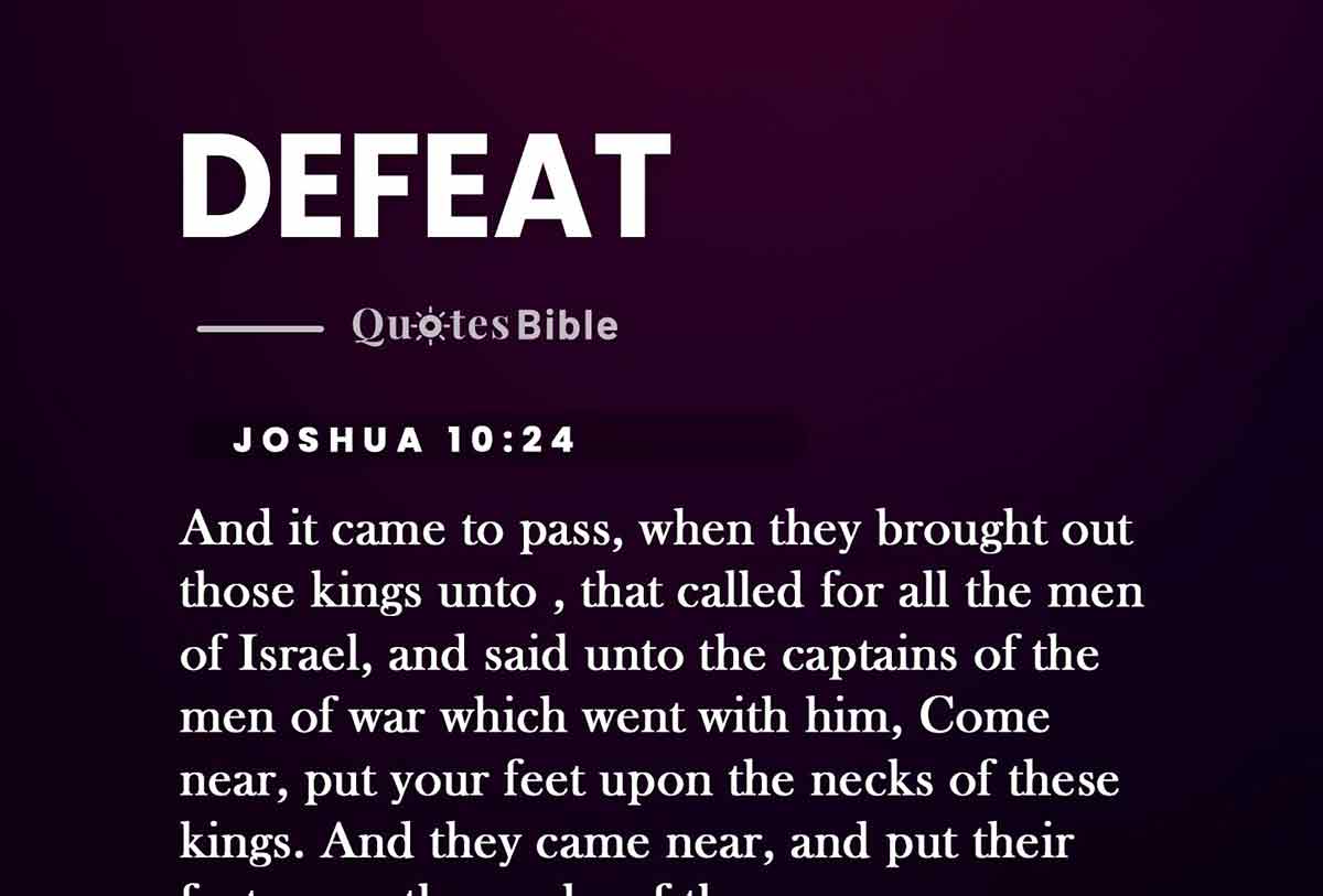 defeat bible verses quote