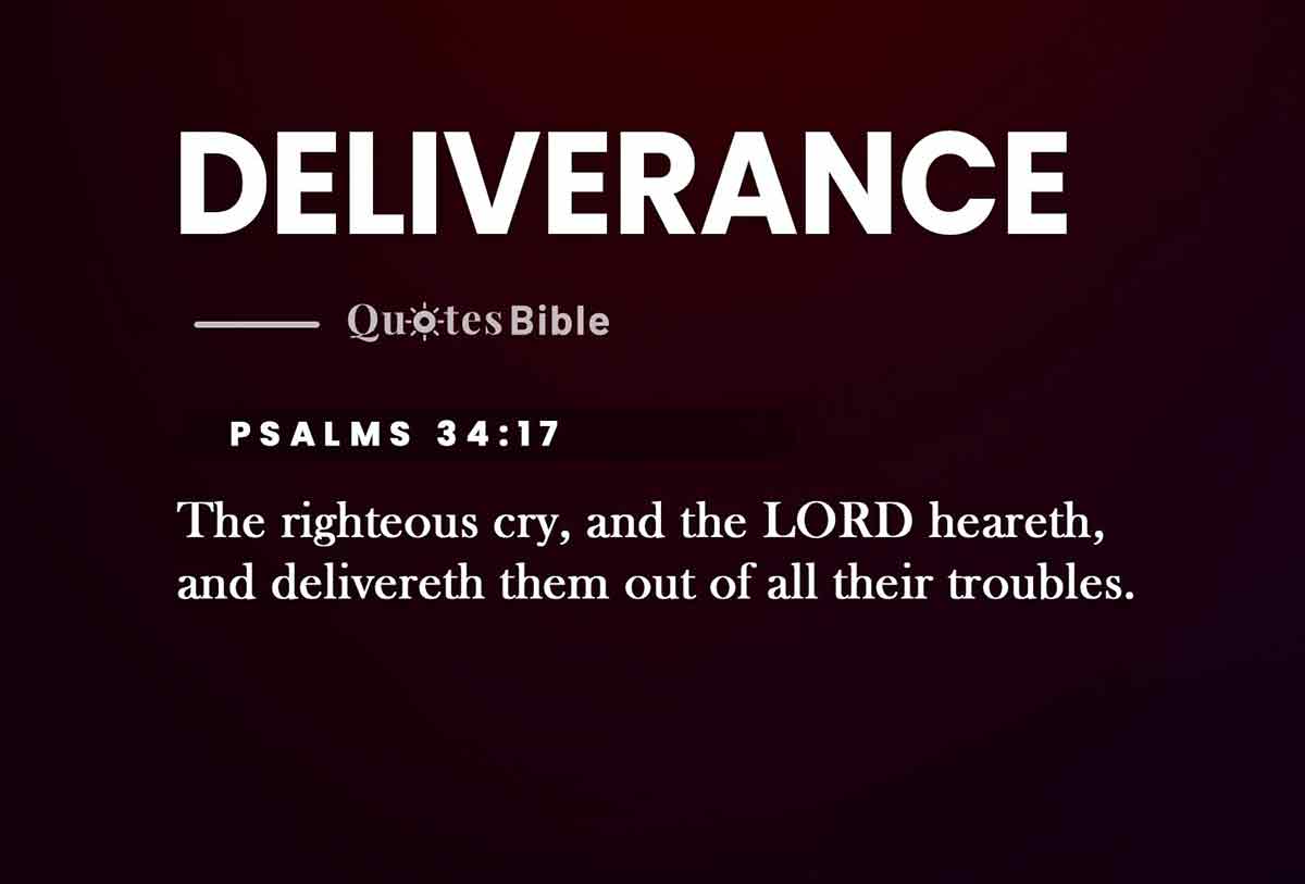 deliverance bible verses quote