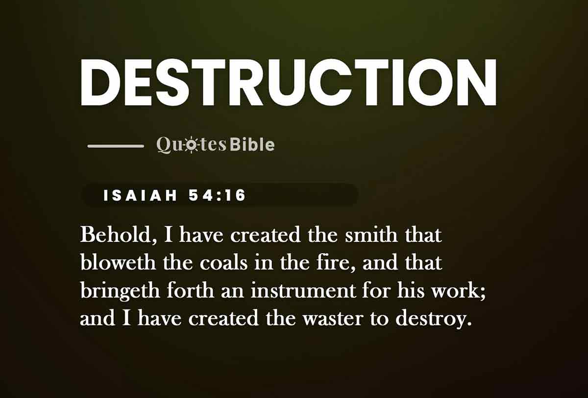 destruction bible verses quote