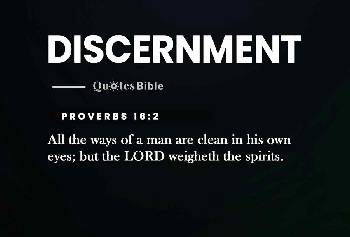 discernment bible verses quote