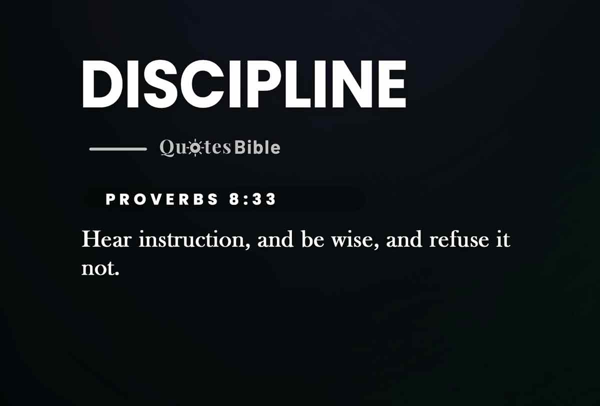 discipline bible verses quote