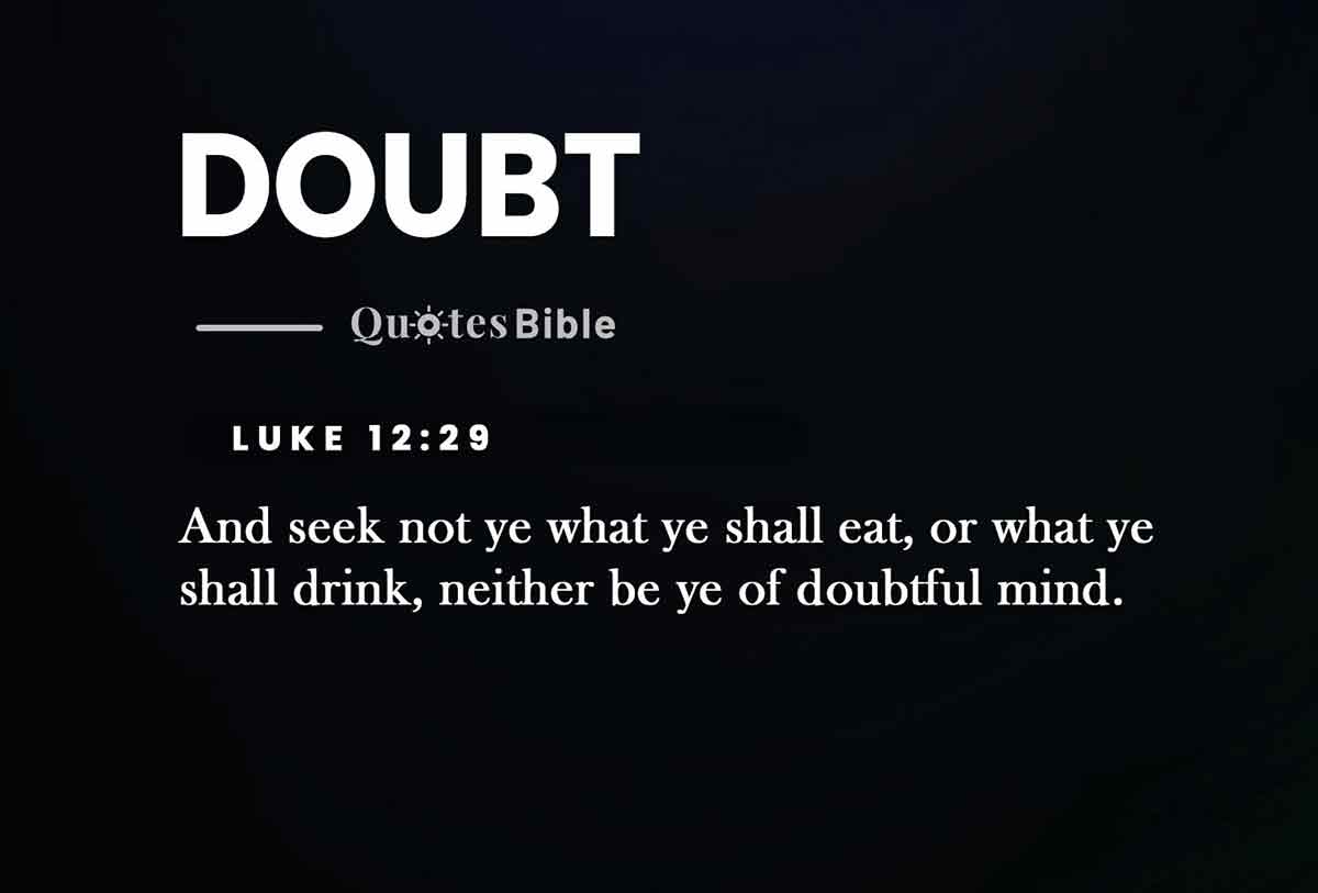 doubt bible verses quote