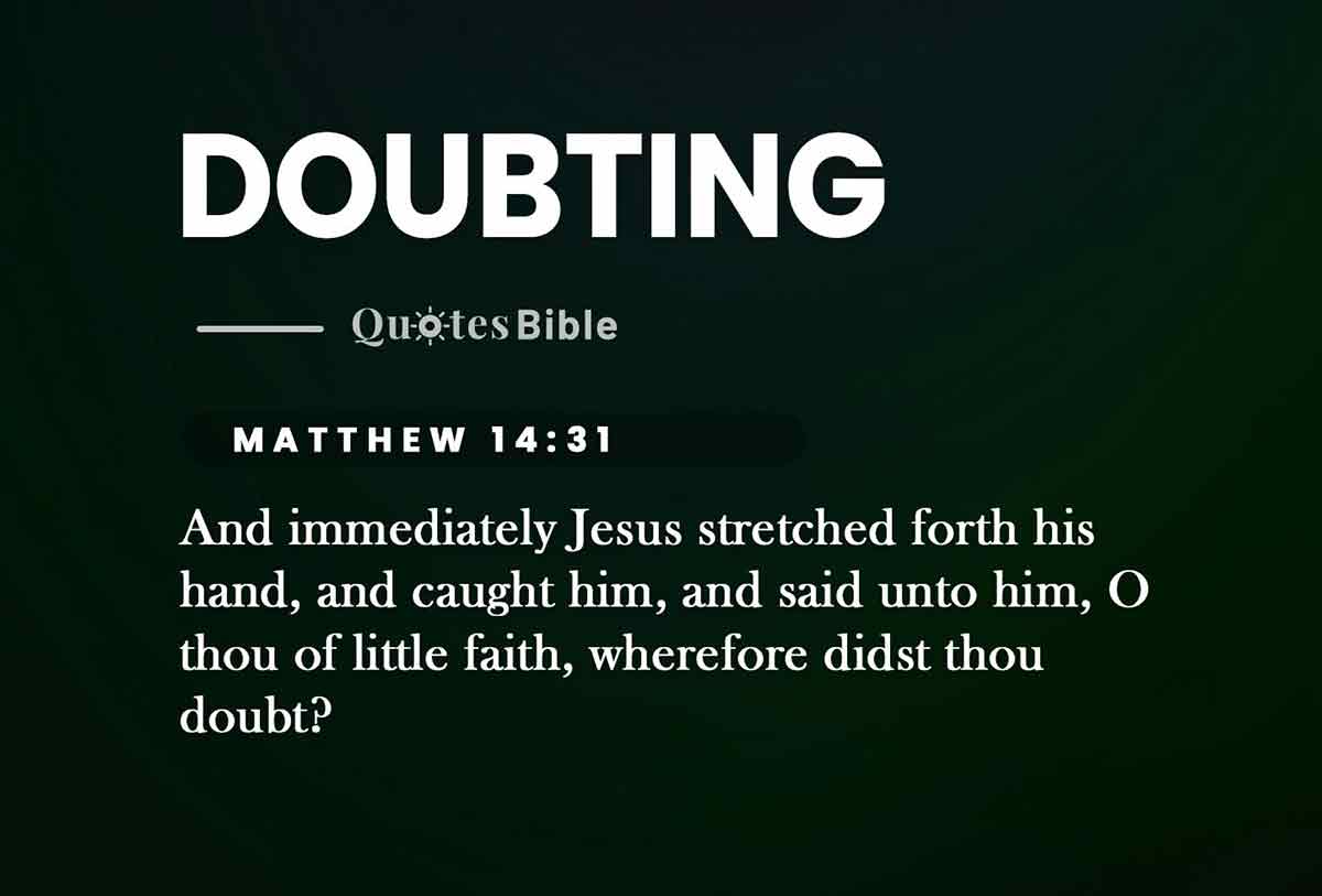 doubting bible verses quote