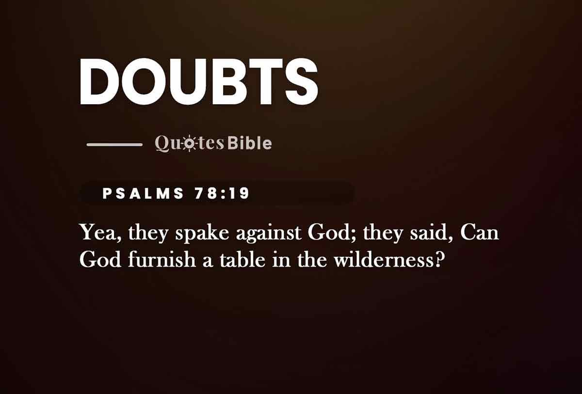 doubts bible verses quote