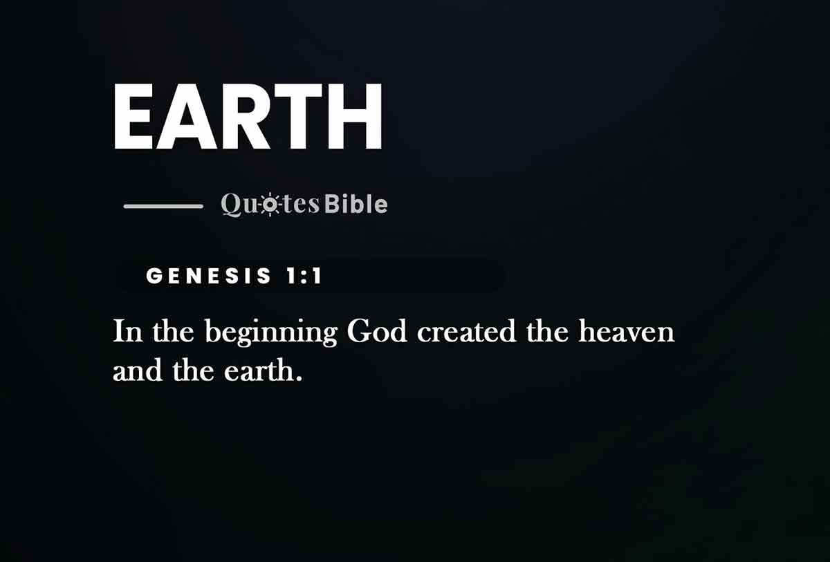 earth bible verses quote