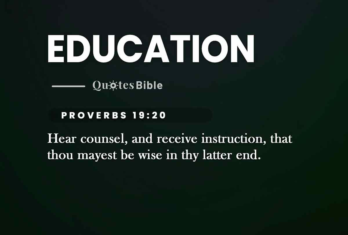 education bible verses quote