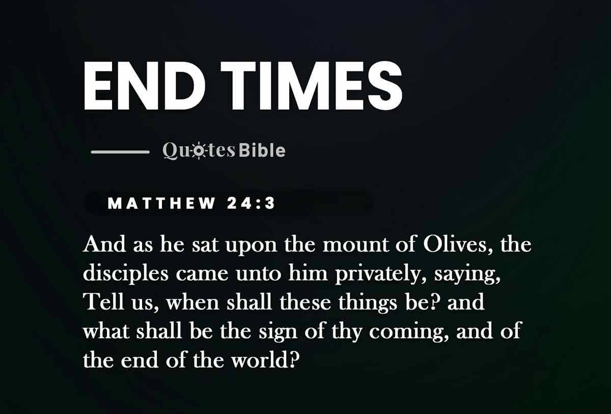 end times bible verses photo