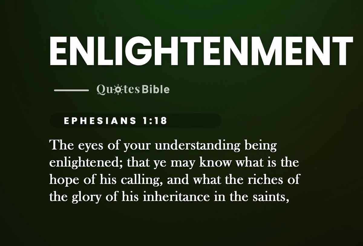 enlightenment bible verses quote
