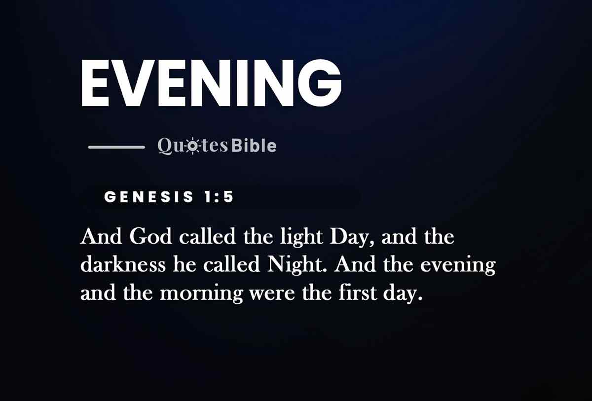 evening bible verses quote