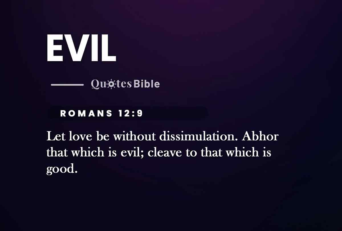 evil bible verses quote