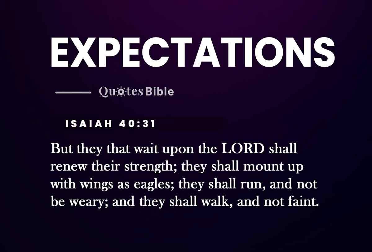 expectations bible verses quote