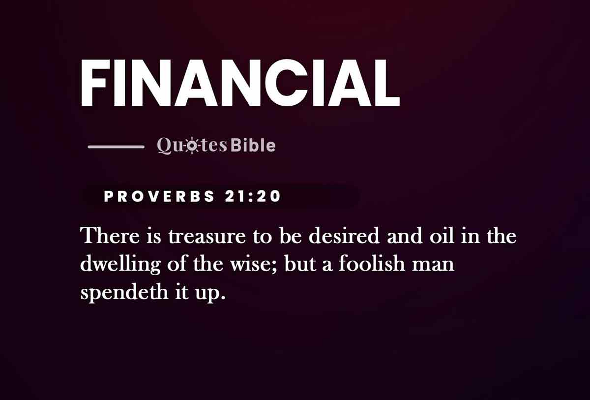 financial bible verses quote