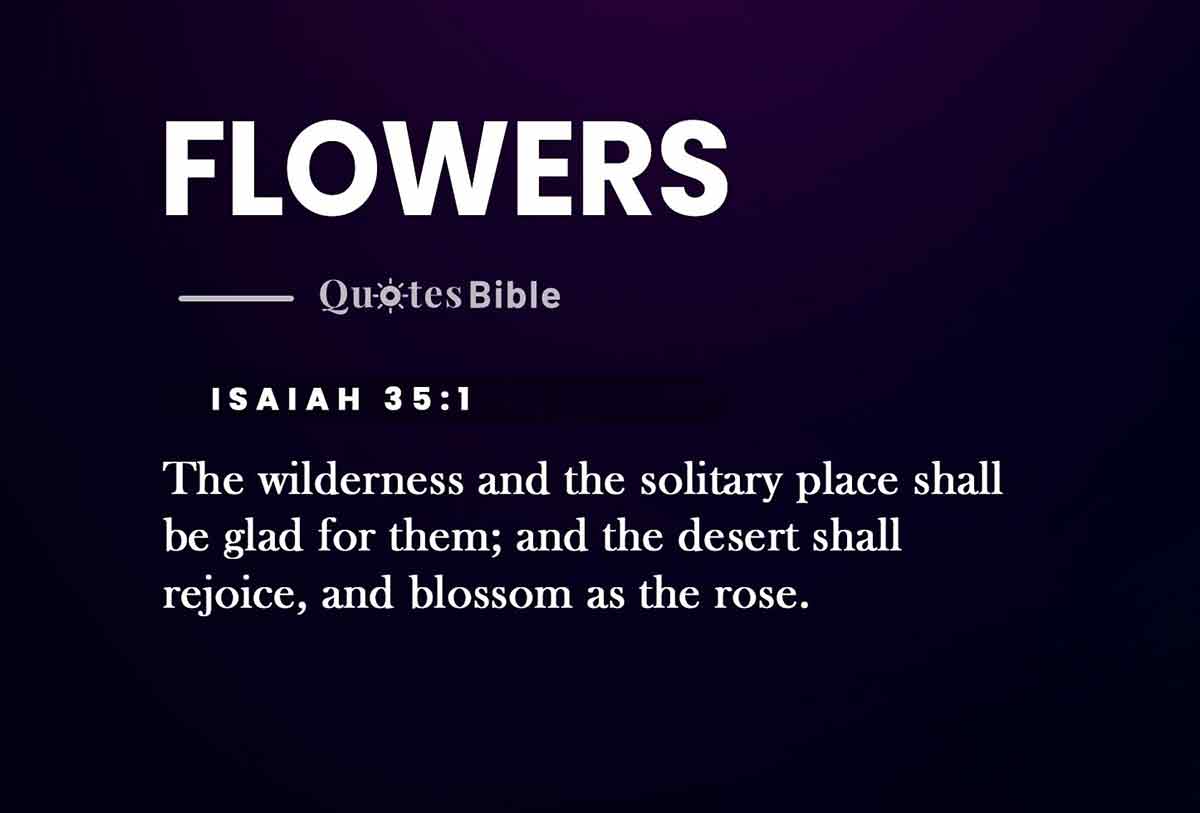 flowers bible verses quote