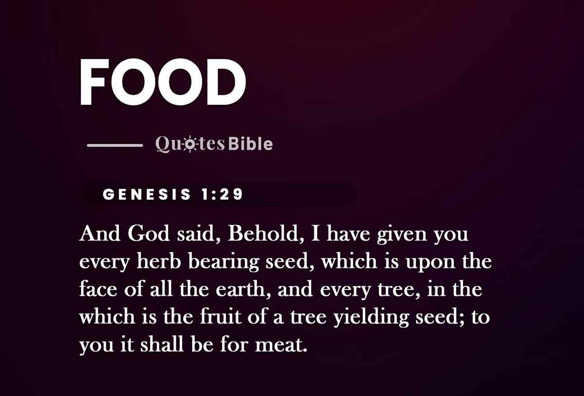 food bible verses quote