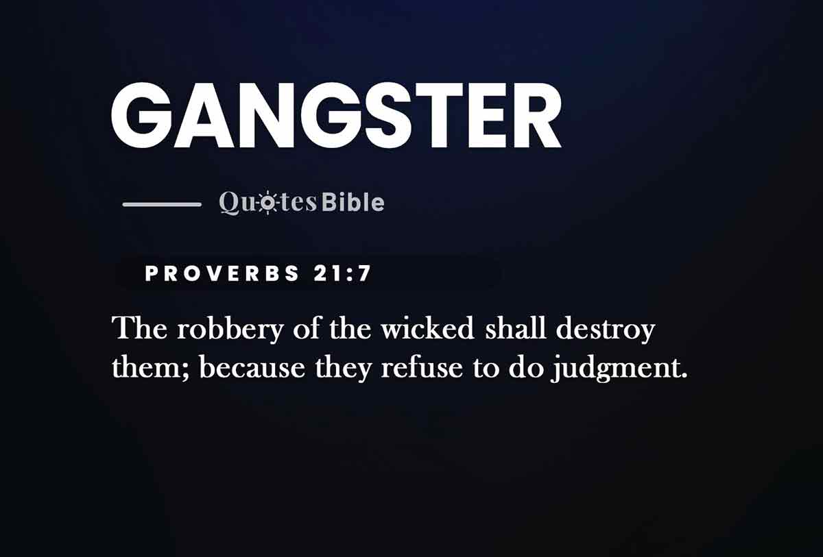 gangster bible verses quote