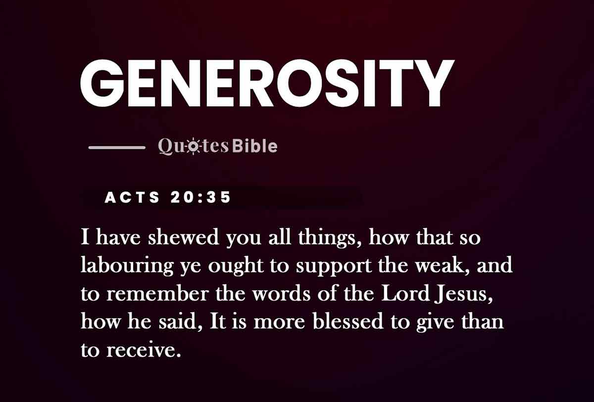 generosity bible verses quote