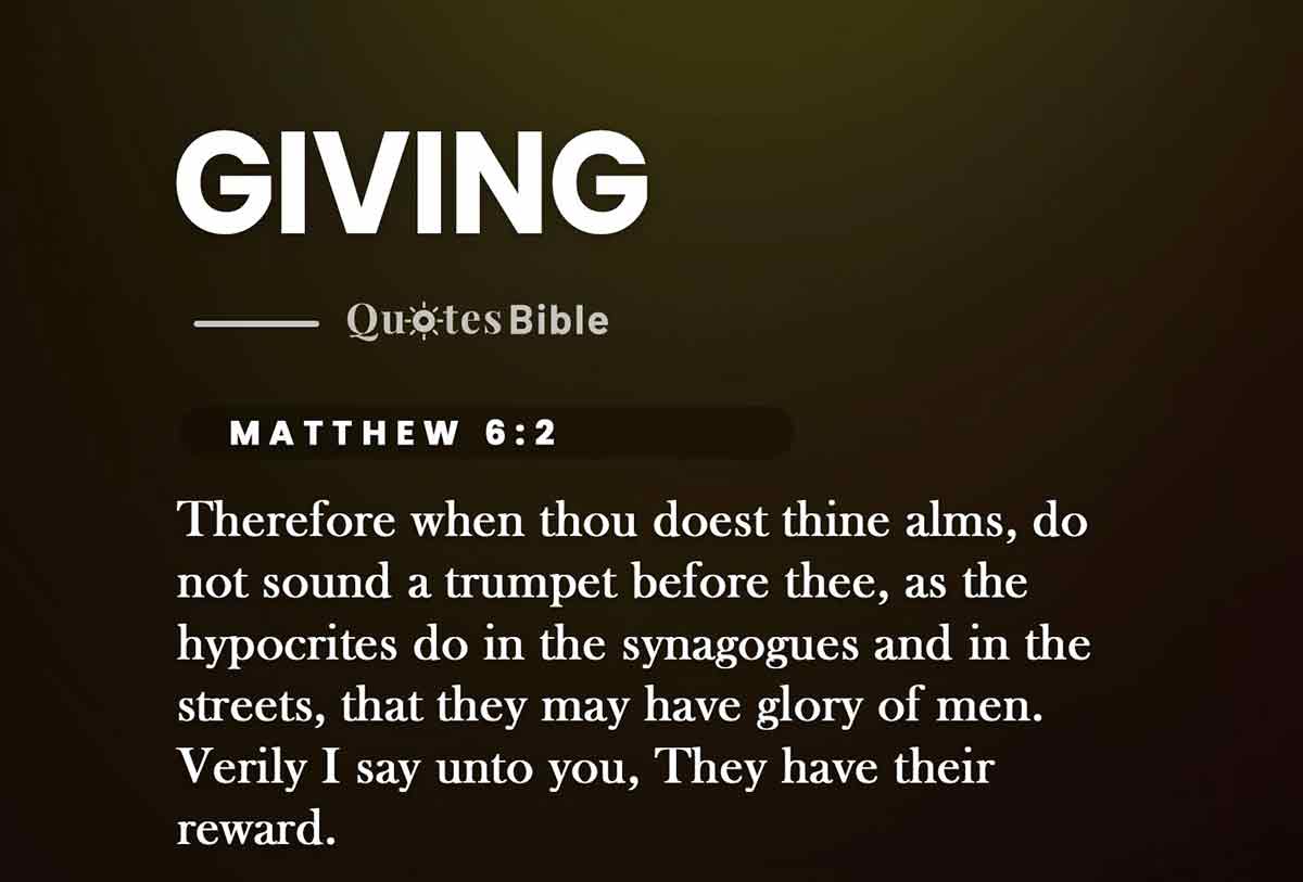 giving bible verses quote