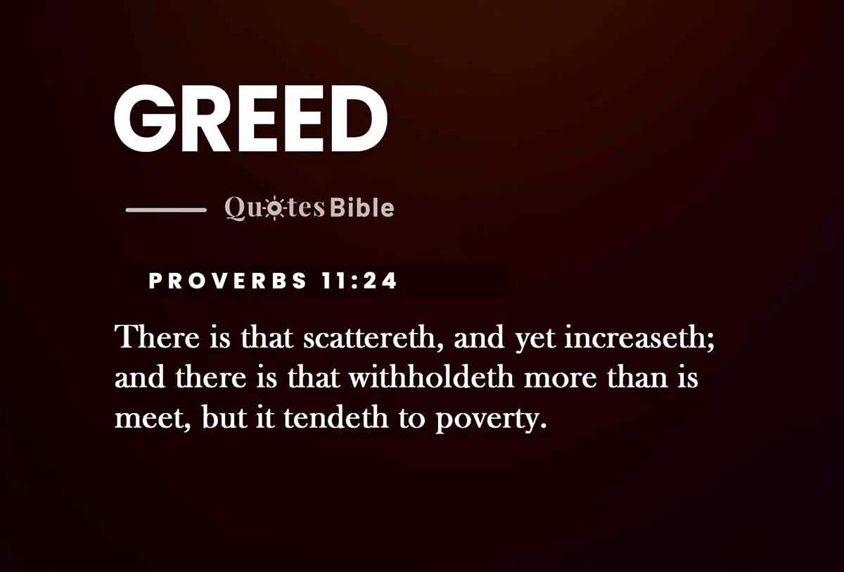 greed bible verses quote