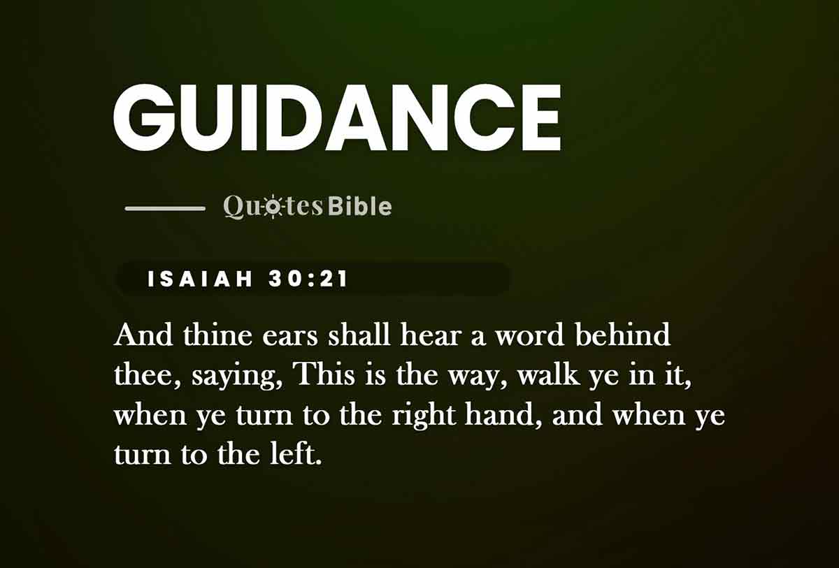guidance bible verses quote