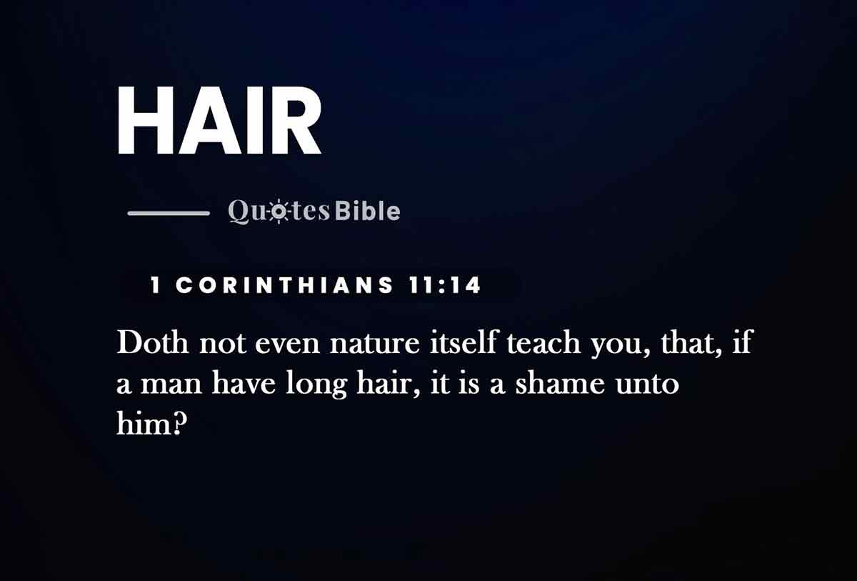 hair bible verses quote