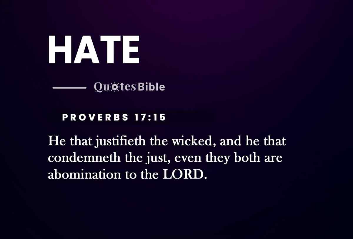 hate bible verses quote