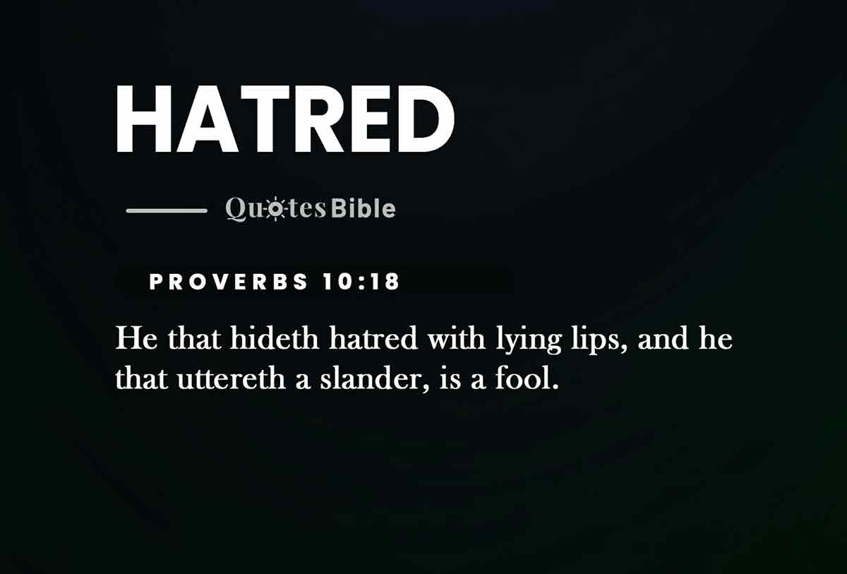 hatred bible verses quote