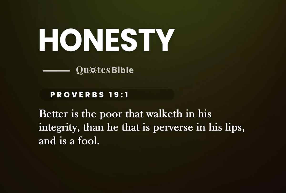 honesty bible verses quote