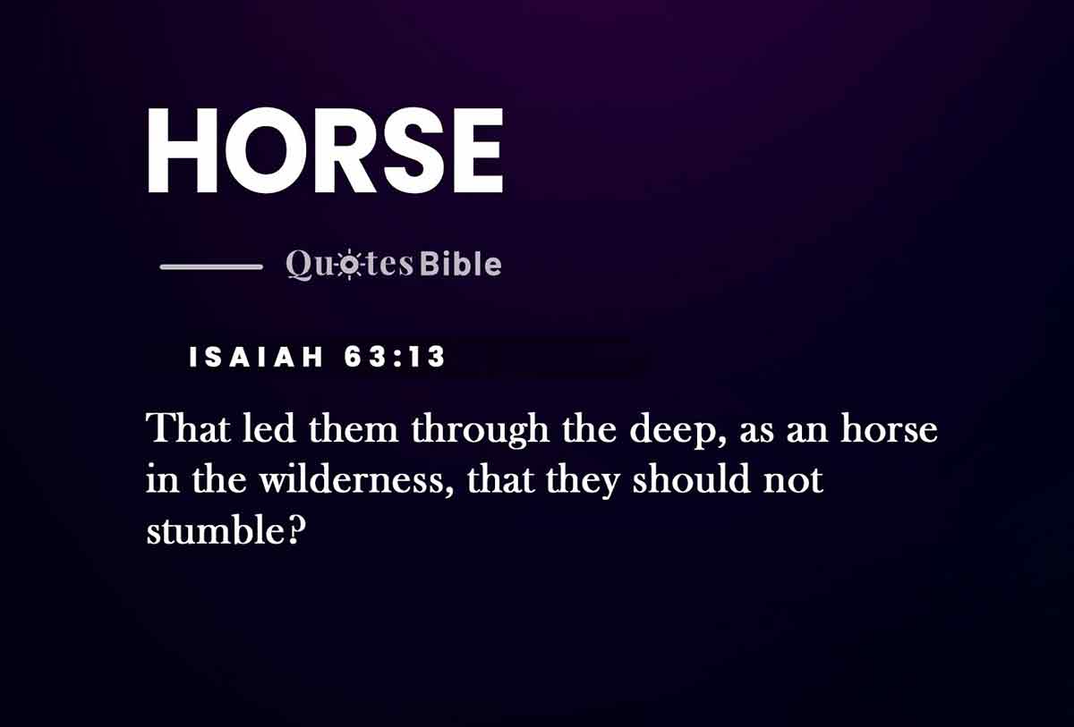 horse bible verses quote