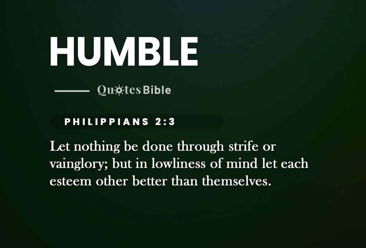 humble bible verses quote