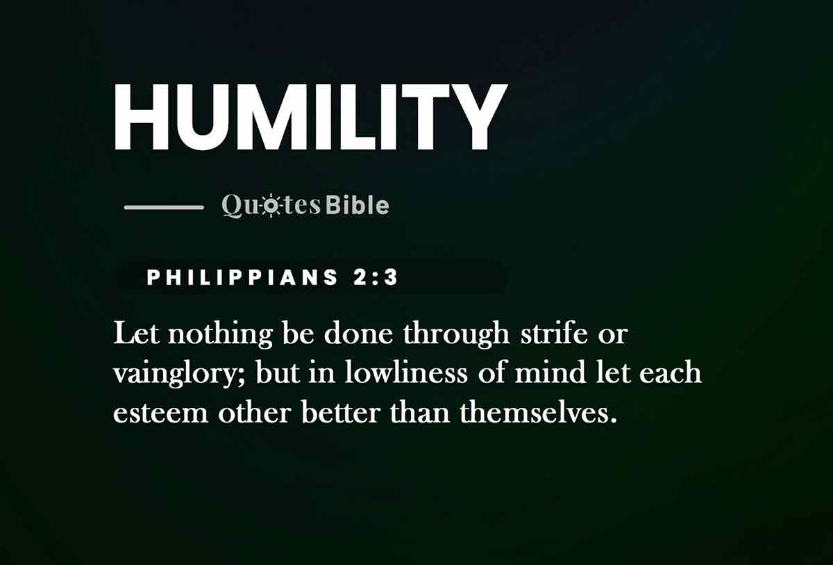 humility bible verses quote
