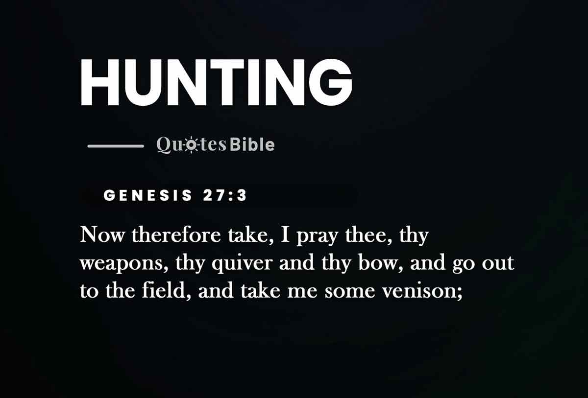 hunting bible verses quote