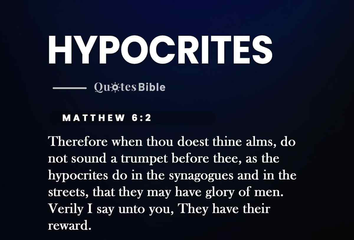 hypocrites bible verses quote
