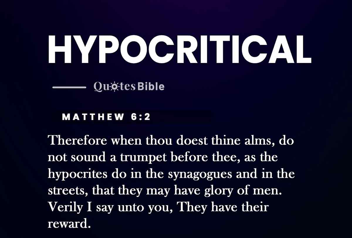 hypocritical bible verses quote