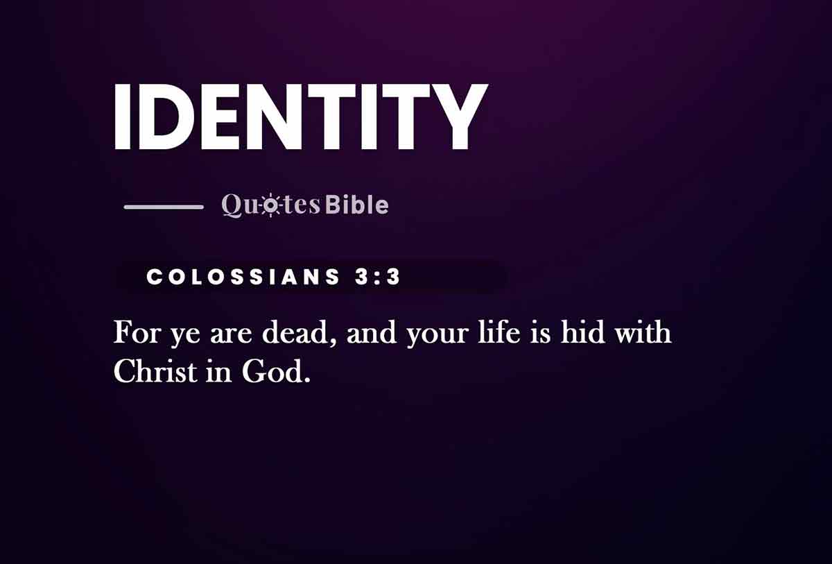 identity bible verses quote