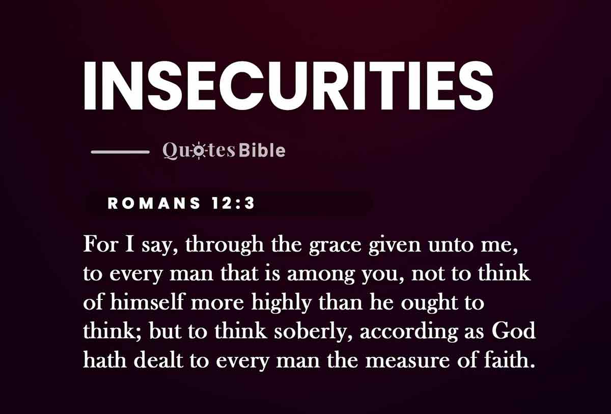insecurities bible verses quote