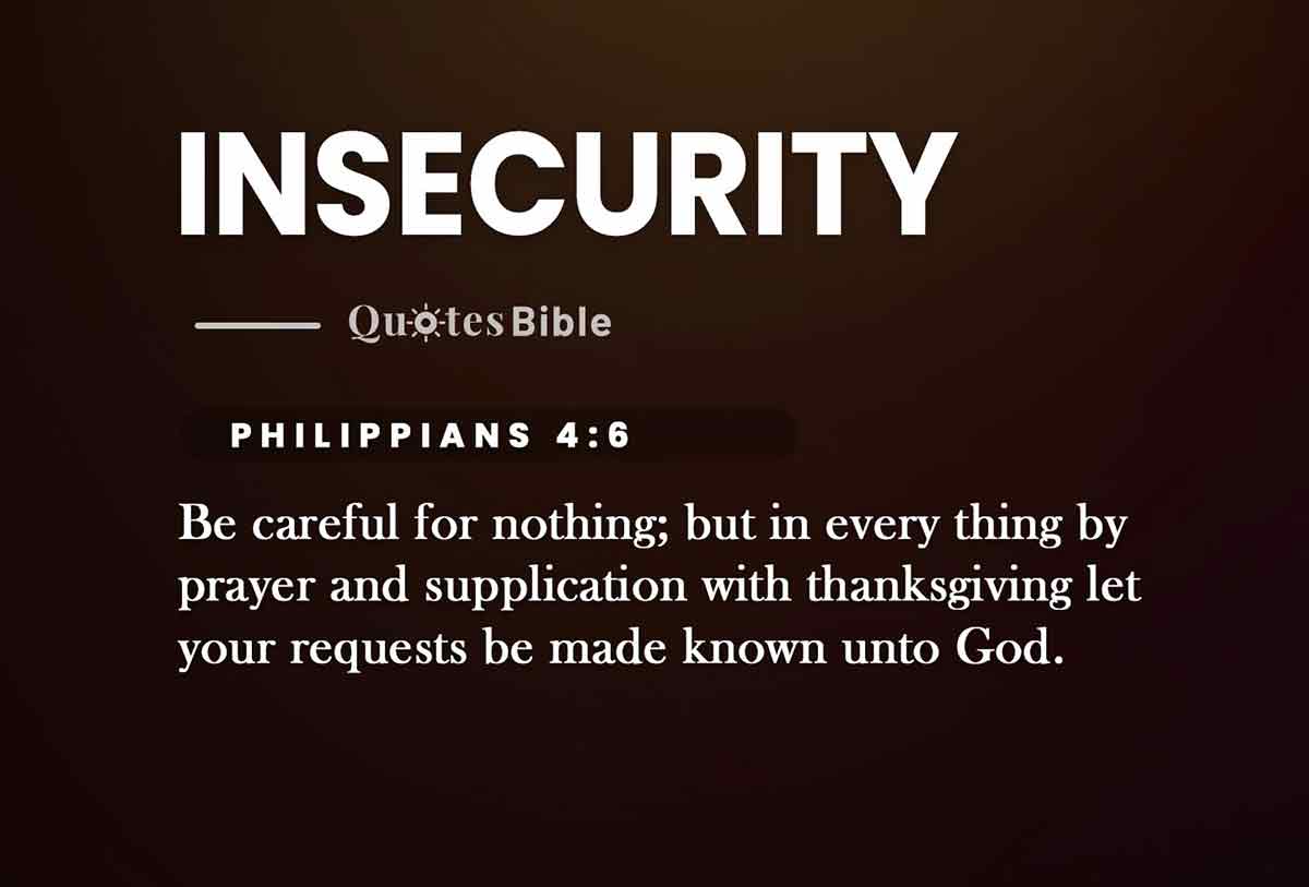 insecurity bible verses quote