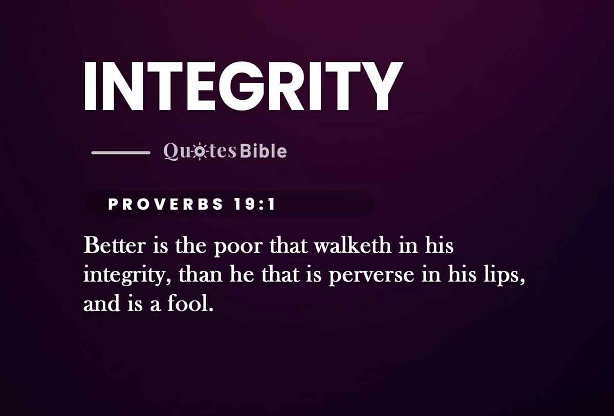 integrity bible verses quote