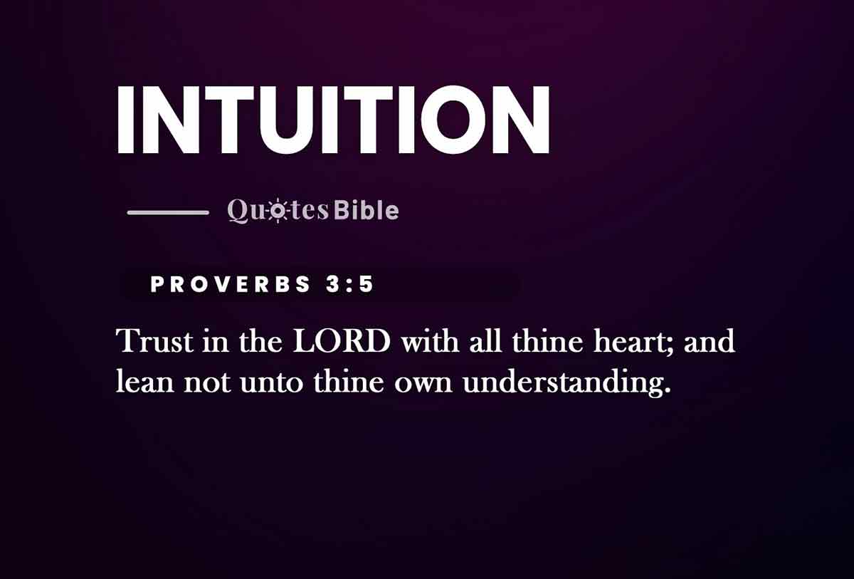 intuition bible verses quote