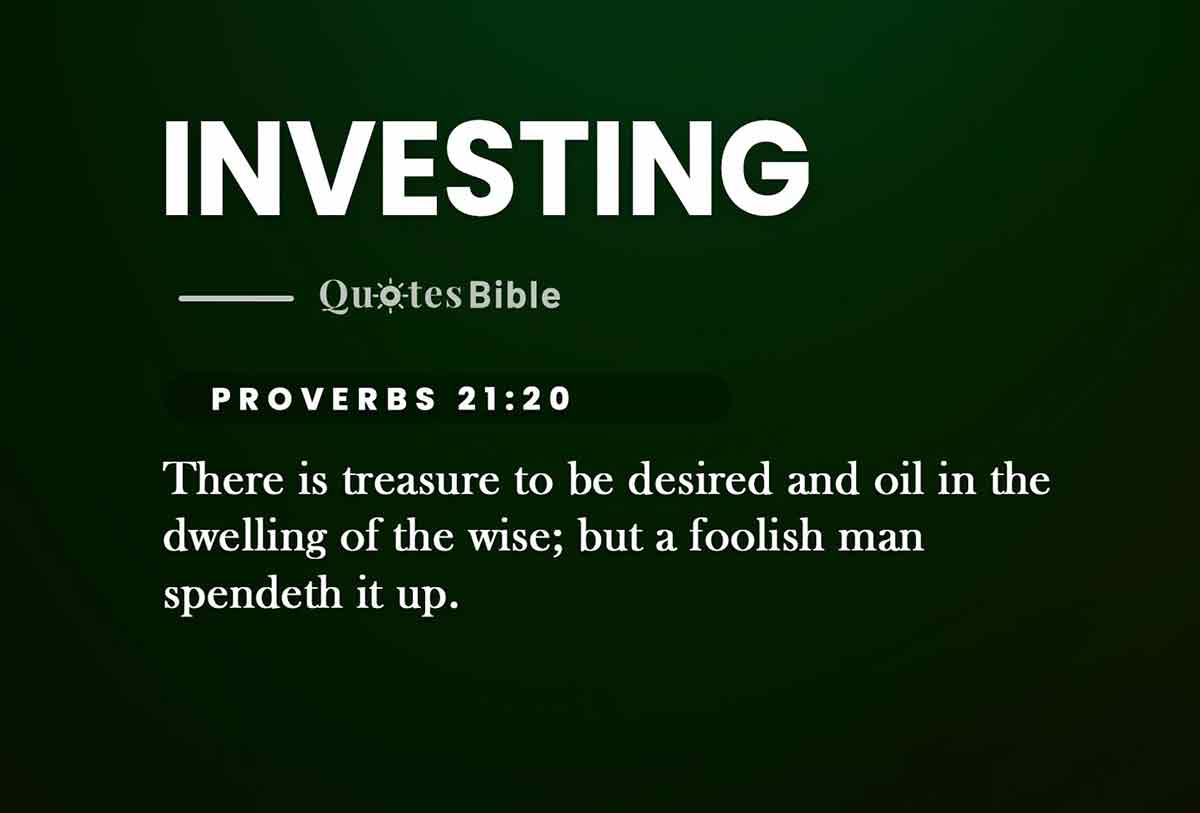 investing bible verses quote