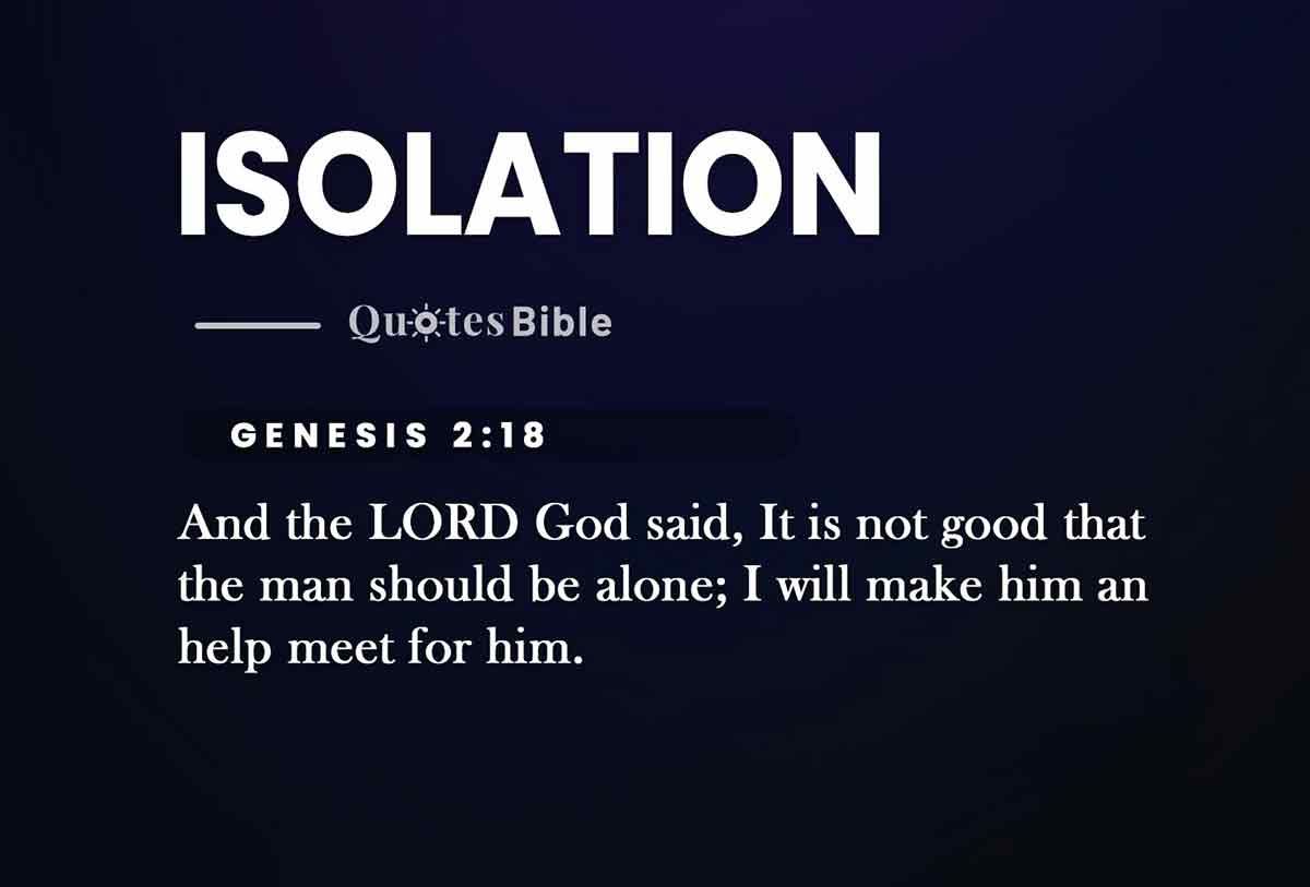 isolation bible verses photo
